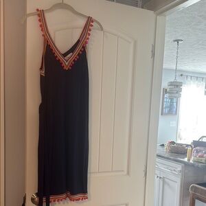 Boden Navy Dress with Colorful Trim